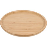 Plato Madera 1 Pieza 25 Cm Marron 1086619