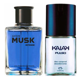 Avon Musk Intense Colônia Desodorante 100ml + Natura Kaiak Pulso Deo Corporal 100ml Kit 2 Perfumes