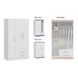 Closet Yardas 3 Puertas 2 Cajones Modelo Y443 Blanco 4x1