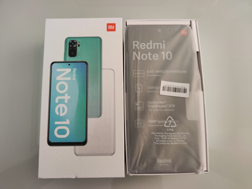 Celular Xiaomi Redmi Note 10 Onyx Gray 4gb Ram 128gb Rom