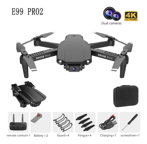 Drone Profissional De Câmera Dupla E99 Pro2 4k, 2 Baterias
