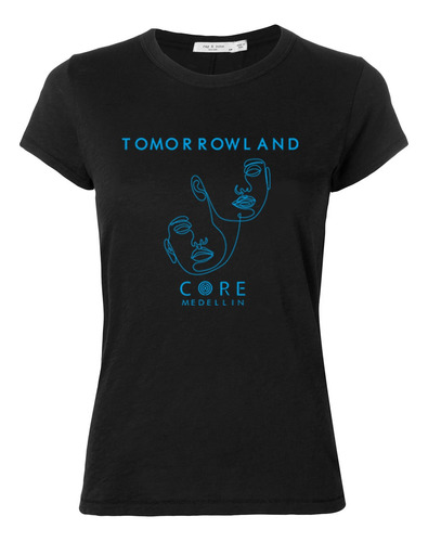 Camiseta Mujer Electronica Tomorrowland 100% Algodon