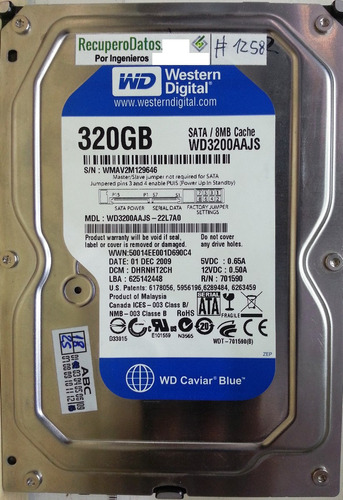 Western Digital Wd3200aajs-22l7a0 320gb - 2372 Recuperodatos