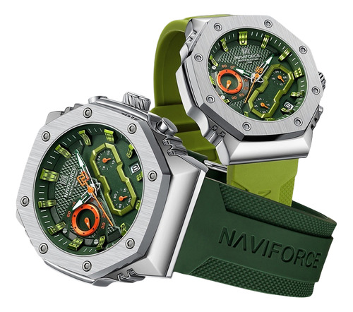 Reloj Deportivo Digital Para Pareja Naviforce 8035, De Cuarz