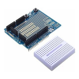 10 X Protoshield Para Arduino + Mini Protoboard - Pronta