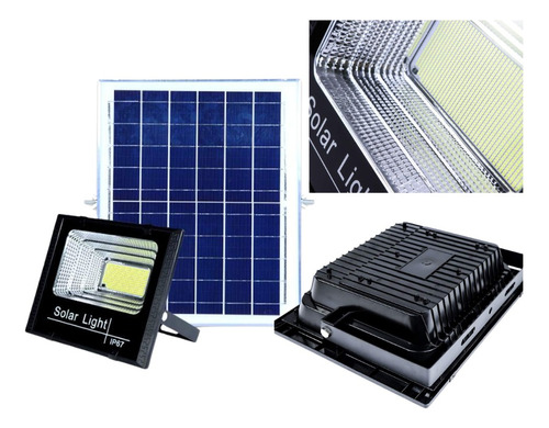 Reflector Solar 300w Lampara Led Panel Solar Control Remoto