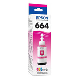 Botella De Tinta Epson T664320-al 664 Magenta