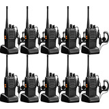 Pack De 10 Walkie Talkies Baofeng Bf-888s Recargables De Lar