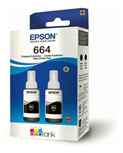 Epson Paquete De 2 Tintas Color Negro Ecotank Para L120,