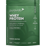 Whey Protein Isolado Puravida, Proteina Iso, Neutro, 450g