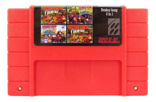 Cartucho Fita Donkey Kong 4 Em 1 Compativel Super Nintendo