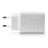 Carregador Adaptador De Parede Usb-c Coca Cola Pd 20w Iwill Cor Branco