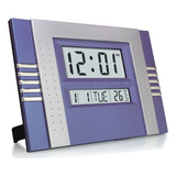 Relógio De Parede Digital Data Temperatura E Alarme Pilha