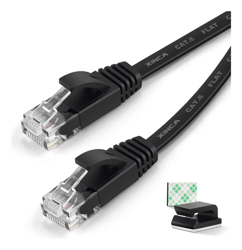 Cable Ethernet Xinca Cat6 Cable Lan De Red Plano Negro De 25