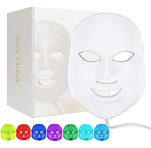 Mascarilla Facial Led Terapia De Luz, Angel Kiss Terapia De 