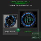 Reloj Sanda 6014, Reloj Led Impermeable Militar Color Del Fondo Negro/azul