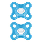 Kit 2 Chupetas Confort 100% Silicone 0-2 Meses Azul - Mam