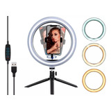 Aro Luz Led Selfie 3 Luces + Tripode Profesional Celular