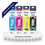 Kit 4 Tintas T544 Epson Para L3250 L3110 L3210 L3150 L5190