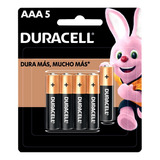 Aaa Duracell Tipo Alcalina 1.5v No Recargable 5 Piezas