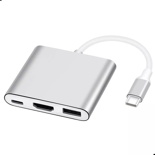 Adaptador Otg Mhl Tipo-c Para Hdmi Tipo-c Fêmea Usb-a