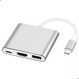 Adaptador Otg Mhl Tipo-c Para Hdmi Tipo-c Fêmea Usb-a