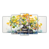 150x75cm Cuadros Canvas Abstracto Ginkgo Biloba Bonsai Tree