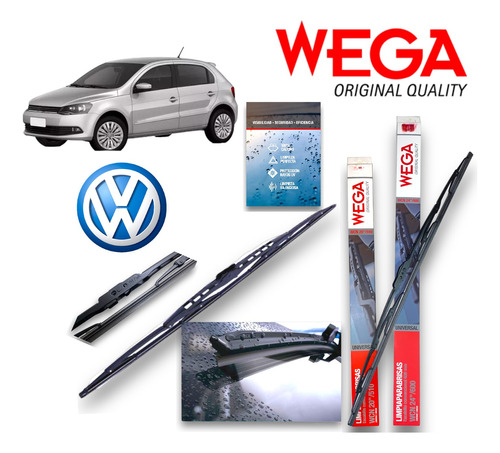 Kit Juego Escobillas X3 Volkswagen Gol Trend 2008 A 2012