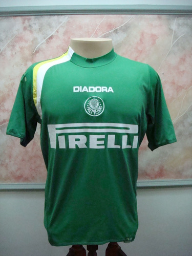 Camisa Futebol Palmeiras Sp Diadora Pirelli Jogo Usada 2636