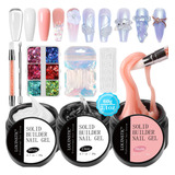 Louinstic Kit De Uñas De Gel Sólido Constructor, Kit De U.