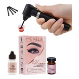 Kit Henna Menela 2,5g Sobrancelha Com Mixer Misturador Mini