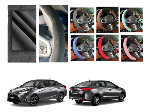 Cubre Volante Piel Alcantara Toyota Yaris 2017 A 2022
