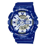 Reloj Casio G-shock Ga110bwp-2a Original Para Hombre Color De La Correa Azul Color Del Bisel Azul Color Del Fondo Celeste