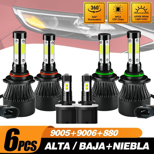 Para Chevrolet Kit Focos Led De 4 Lados Luz Alta/baja/niebla