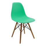 Silla Eames Para Comedor, Sala, Con Patas En Madera