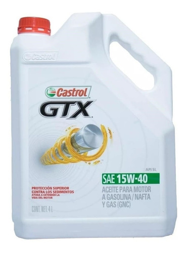 Aceite Castrol Mineral Gtx 15w-40 4 Lts