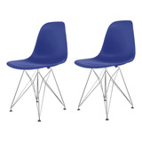 Cadeira Para Sala De Jantar Eames Pp Eiffel Azul Bic Ja