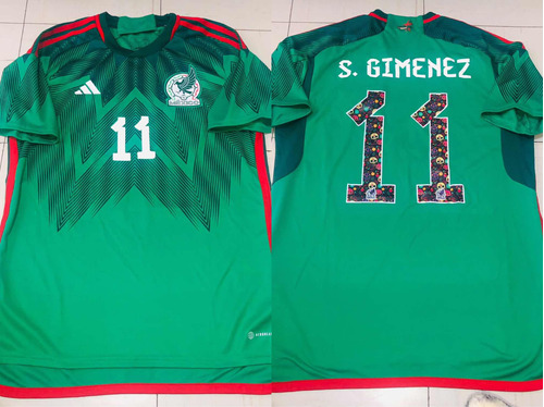 Jersey Mexico Talla L 11 Santi Giménez Número Día De Muertos