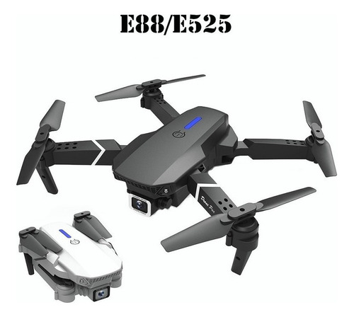 Drone E88 Con Doble Cámara Hd Negro 2.4ghz 2 Batería