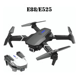 Drone E88 Con Doble Cámara Hd Negro 2.4ghz 2 Batería