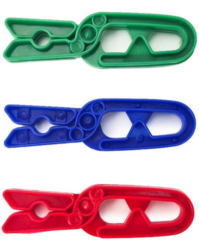 Set X12 Pinza Broche Para Ropa Moderno De Plastico Deses Color Rojo/verde/azul
