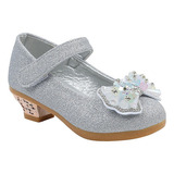 Zapatos De Princesa De Cristal Con Lazo Para Niños Miveni