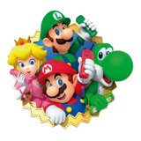 Decoración D Pared Cuarto Infantil Gamer Mario Bros 65x55