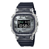 Reloj Casio Dw-5600skc-1 G-shock Original Color De La Correa Negro Color Del Bisel Transparente Color Del Fondo Camuflaje
