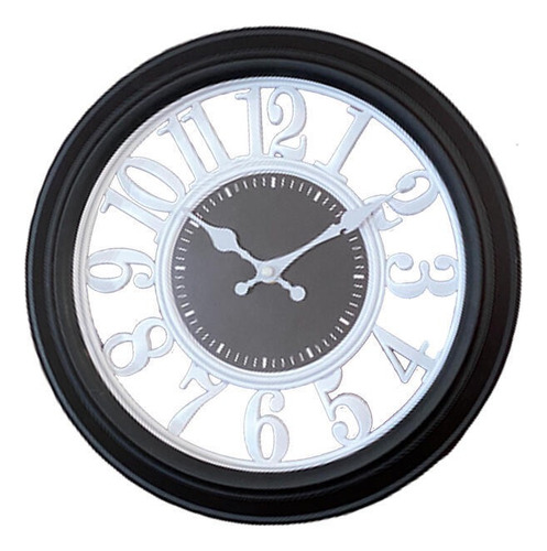 Reloj De Pared 30cm Vidrio Antiguo Decorativo Silencioso Byn