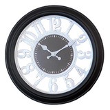 Reloj De Pared 30cm Vidrio Antiguo Decorativo Byn Silencioso