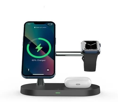 Cargador Magnético 3 En 1 Para iPhone 12 13,iwatch,auricular