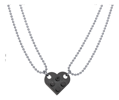 Collar Para Parejas Yin Yang Corazon Para Compartir Amistad