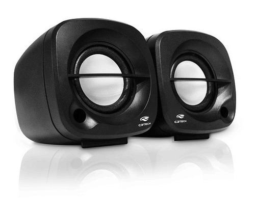 Caixa De Som Speaker 2.0 3w Sp-303bk Preta C3 Tech