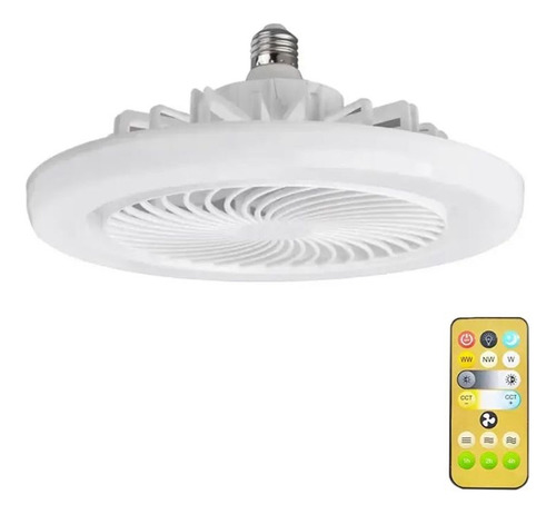 Ventilador De Techo Luz Led 3 Tonos 3 Velocidades Control Re